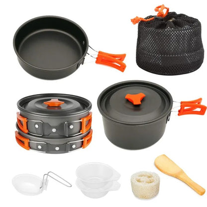 OutKitchen™ Kit de Ollas para Camping 8 piezas