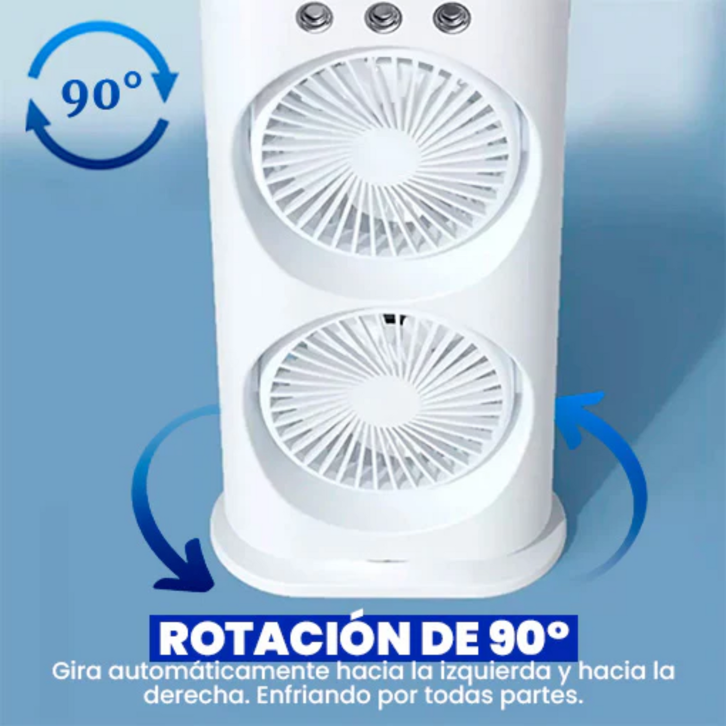 Flowbreeze™ Ventilador doble aire frío Humidificador